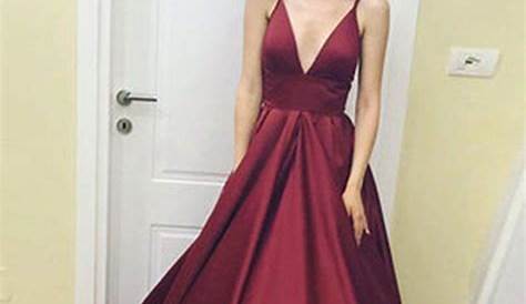 Maroon Dresses For Prom Aline Chiffon ,Backless