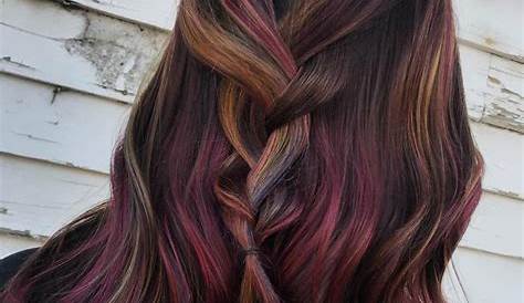 Maroon Highlights On Brown Hair 60 styles Featuring Dark With