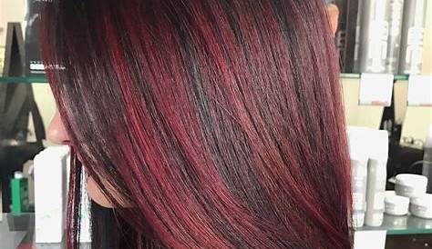 Maroon Highlights On Light Brown Hair Violet & Blonde Color,