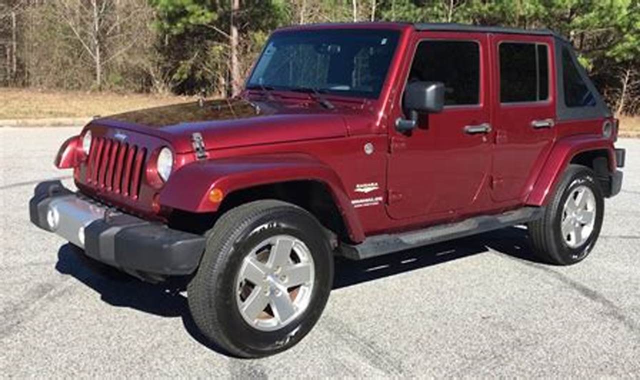 maroon jeep wrangler unlimited for sale
