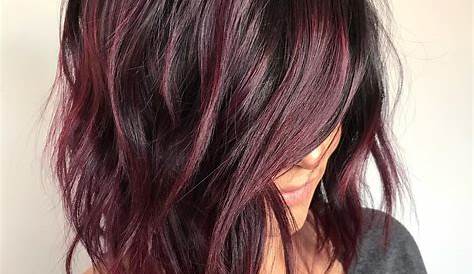 Maroon Ombre Short Hair Black To … , Burgundy