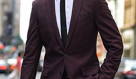 Sabir Peele in Oliver Wicks Burgundy Suit Prom suits for