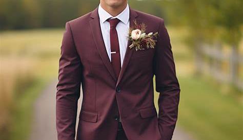 Stay On Trend With This Burgundy Tuxedo Everything Wedding