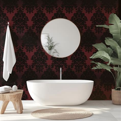 Maroon Removable Wallpaper
