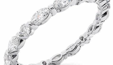 Marquise And Round Diamond Eternity Band Women's 2.00Ct Ring