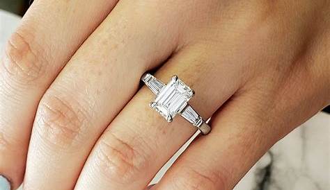 3.39 Carat Marquise Cut Diamond Ring with Baguette