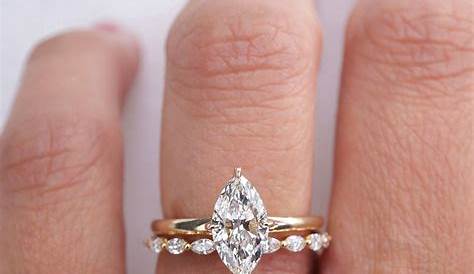 Diamond Wedding Ring With Five Marquise Cut Diamonds Leaf Etsy