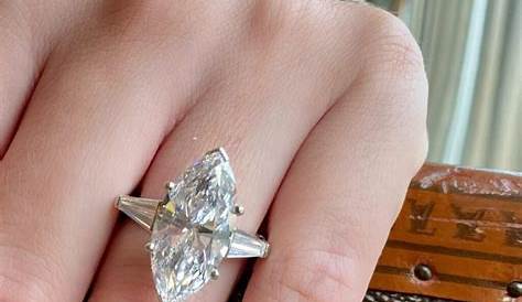 Marquise Ring Meaning Platinum, Diamond With Baguette Shoulders