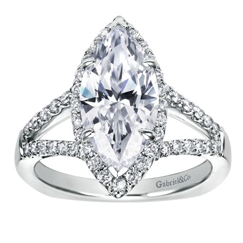 marquise halo setting engagement rings