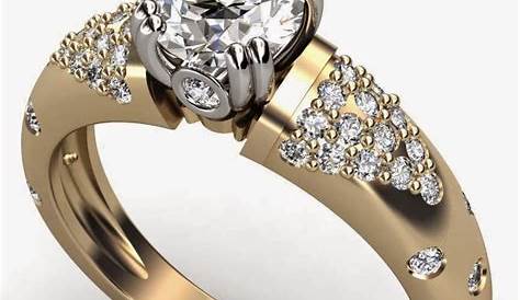 Women’s Diamond Thick Wedding Rings Gold Design