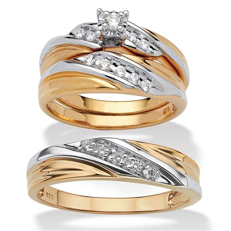 LaRaso & Co His Hers Wedding Rings Set Cheap Matching Wedding Bands