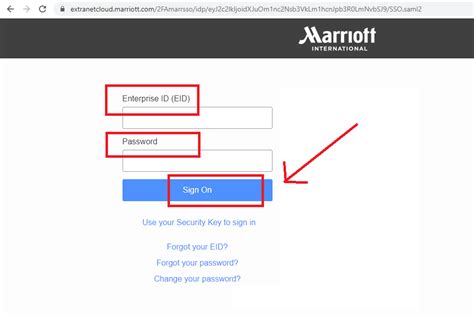marriott eid login page