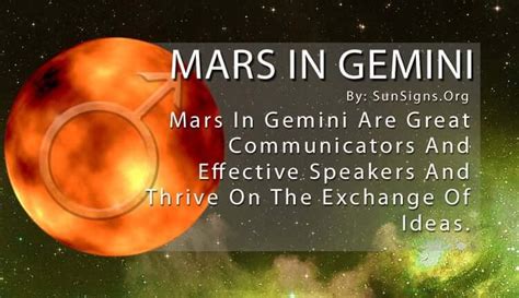 Mars in Gemini in Horoscope (All about Gemini Mars zodiac sign) YouTube