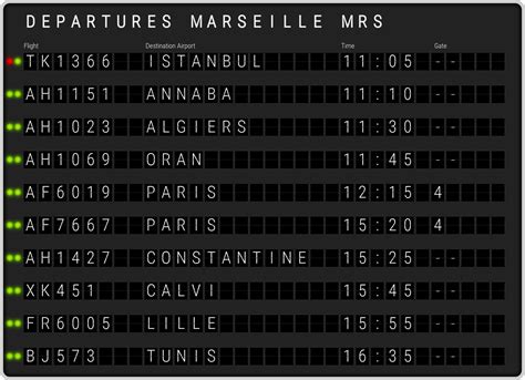 marseille airport live departures