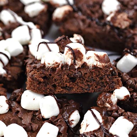 marshmallows on brownies