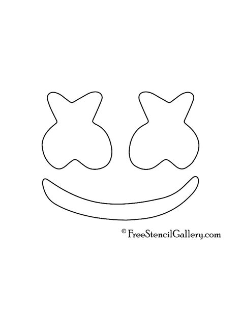 Marshmello Mask Free Printable