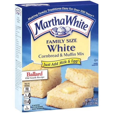 (4 Pack) JM Smucker Martha White Cornbread & Muffin Mix, 6 oz
