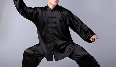 Navy Blue Chinese Men Cotton Linen Tai Chi Suit Kung fu Uniform Long