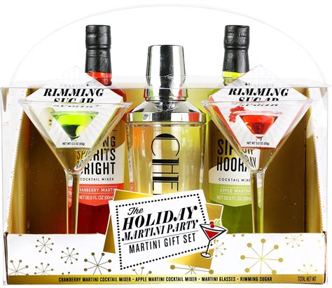 martini gift set with alcohol