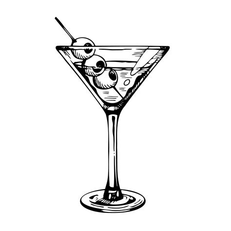 Martini Glass Vector Image