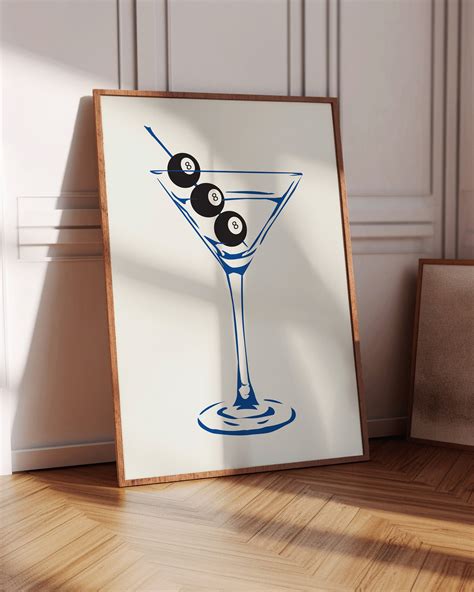 martini glasses poster print