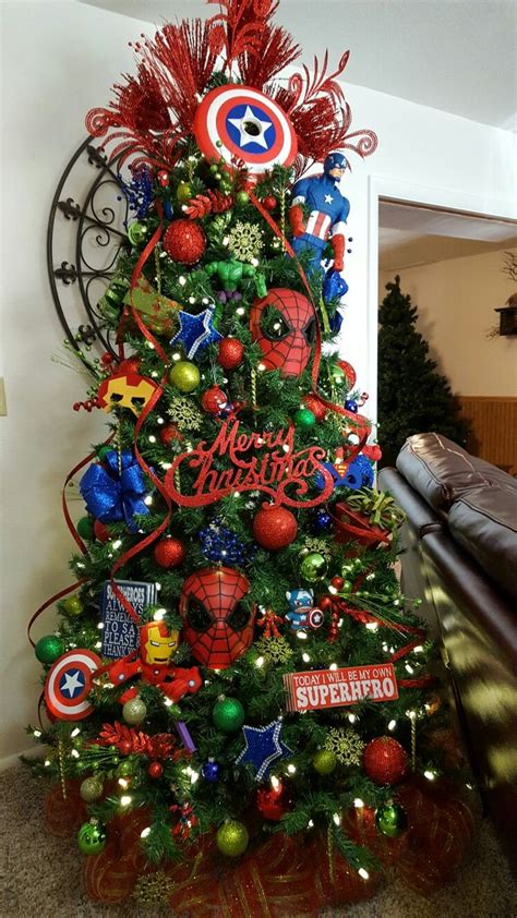 Superhero's Christmas Tree 2014. Marvel DC Superhero Christmas Tree