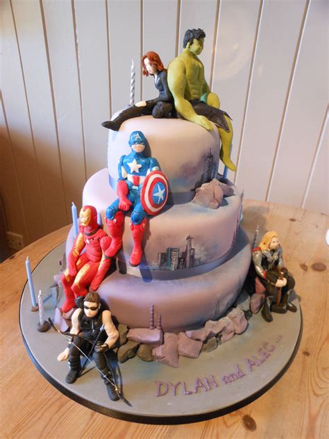 marvel comic wedding cake