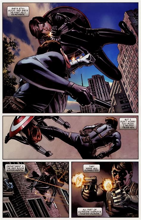 marvel comics black widow vs winter soldier