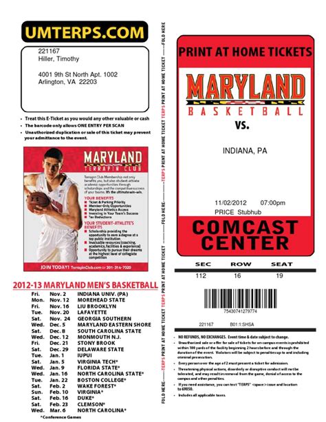 maryland basketball tickets for sale