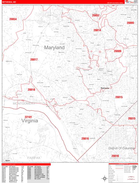 Maryland Bethesda Zip Code