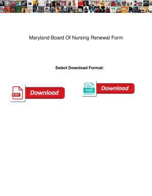 maryland board of nursing renewal fee