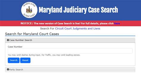 maryland case seach