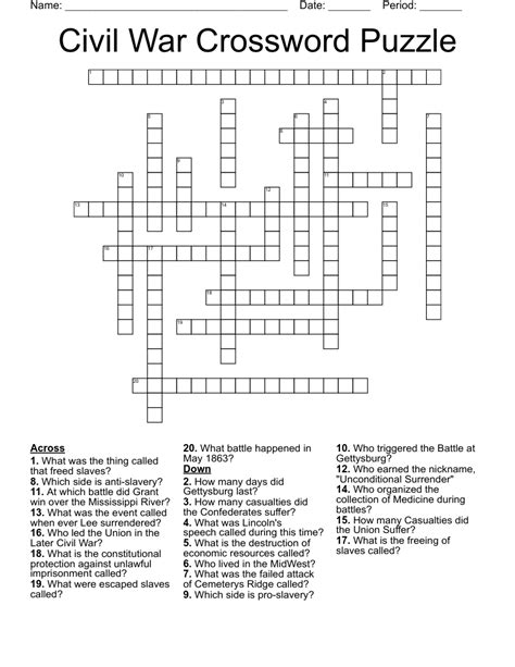 maryland civil war battle site crossword