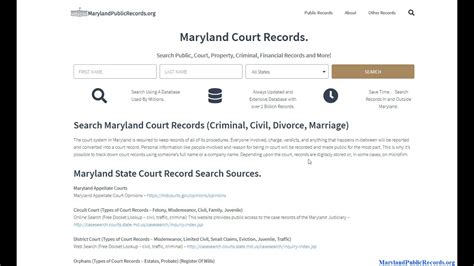 maryland criminal court records online