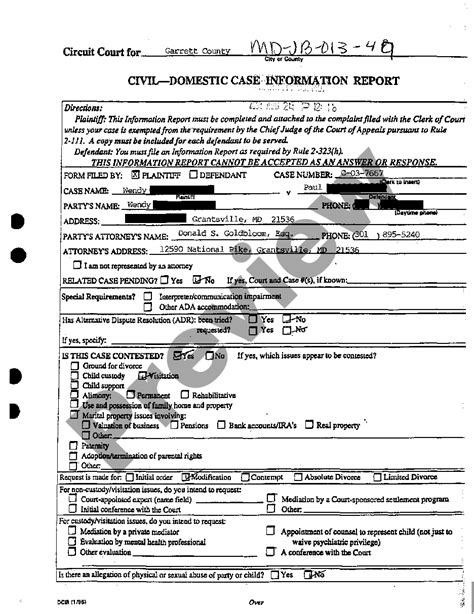 maryland domestic case information report