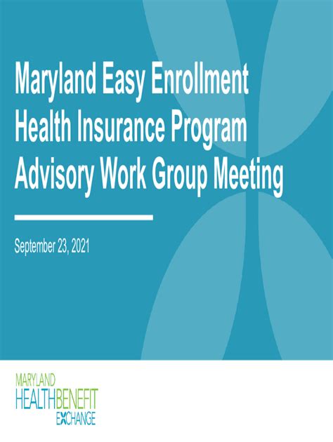 maryland easy enrollment health program