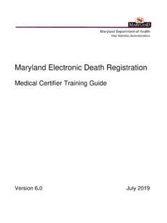 maryland electronic death record login