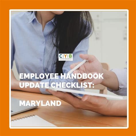 maryland employee handbook requirements