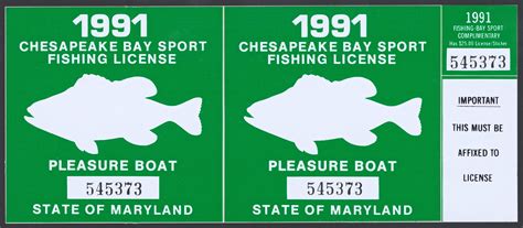 Maryland Fishing License