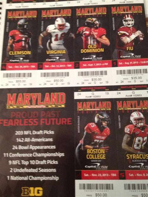 maryland football tickets for sale