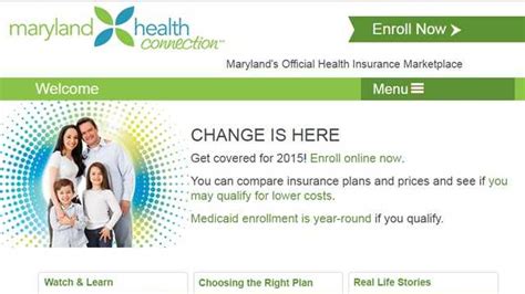 maryland health exchange website