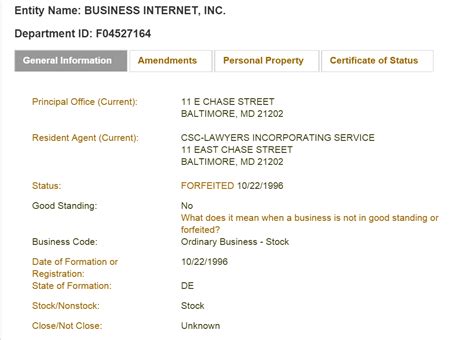 maryland sec of state business search