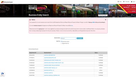 Maryland Secretary Of State Online Filing