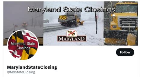 maryland state government weather closings
