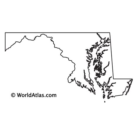 maryland state map outline