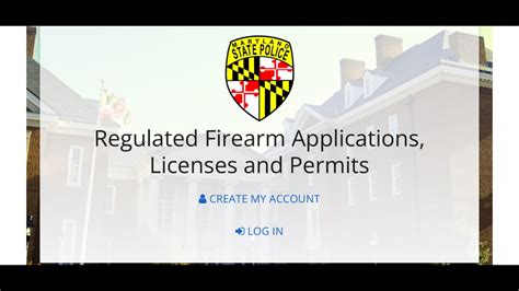maryland state police licensing webpage