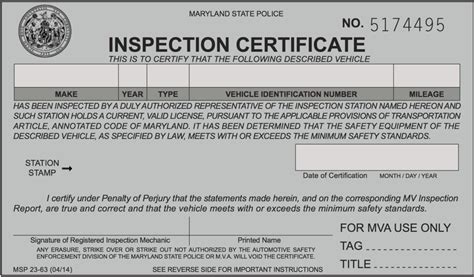 maryland state vehicle inspection locations