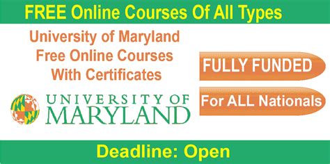 maryland university online courses