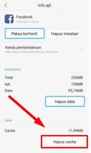 masalah server Facebook Lite