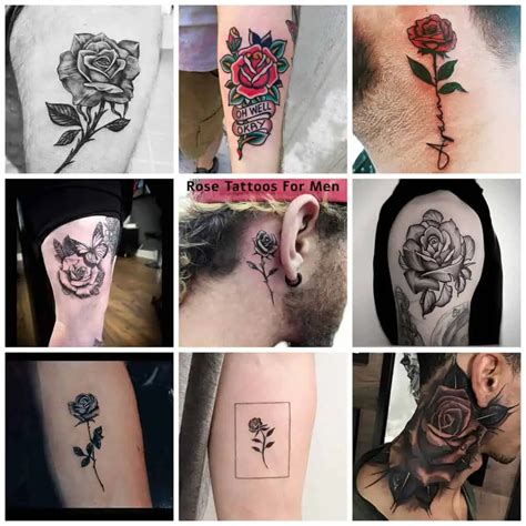 Masculine Rose Tattoos